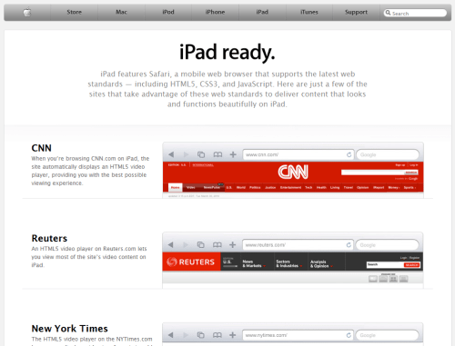 Apple iPad-ready list