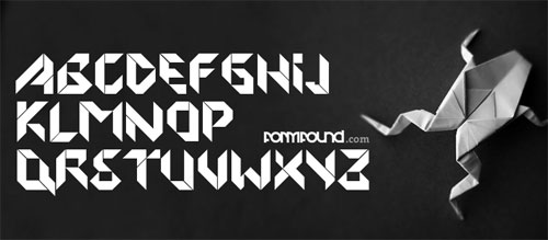 Origami font by Formfound (Peter Fritzsche)