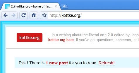 Kottke unread posts notification
