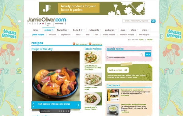 Jamie Oliver Recipes website